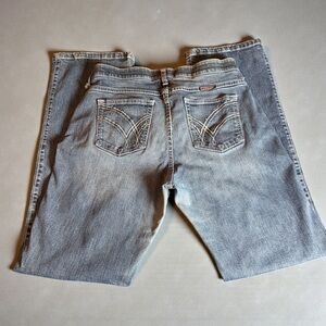 WRANGLER Q-BABY NO-GAP WAISTBAND JEANS 13/14 X 34 MEDIUM WASH BOOTCUT